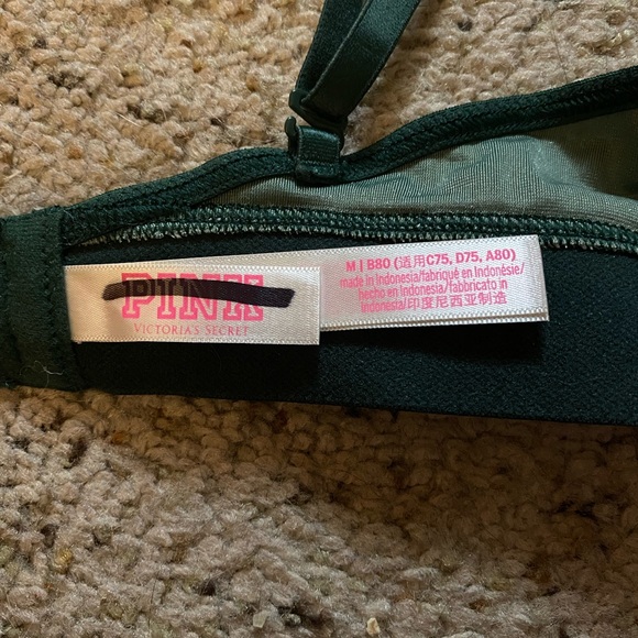 PINK Velvet Green Bra M - Picture 2 of 4